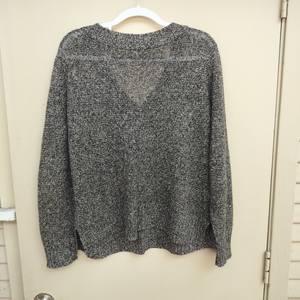 Eileen Fisher Gray V-Neck Sweater - Picture 7 of 7